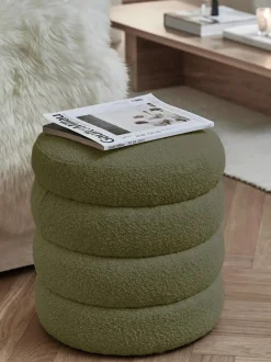 Puf En Tejido Boucle Alto