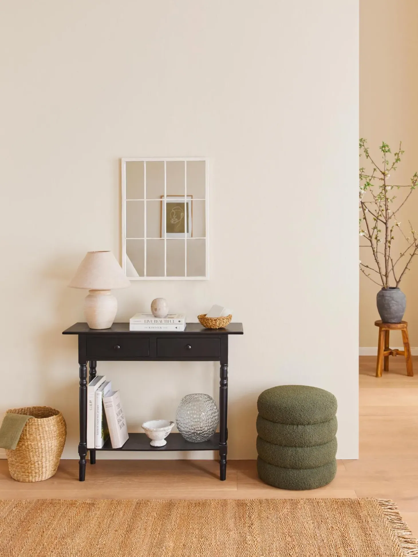 Puf En Tejido Boucle Alto