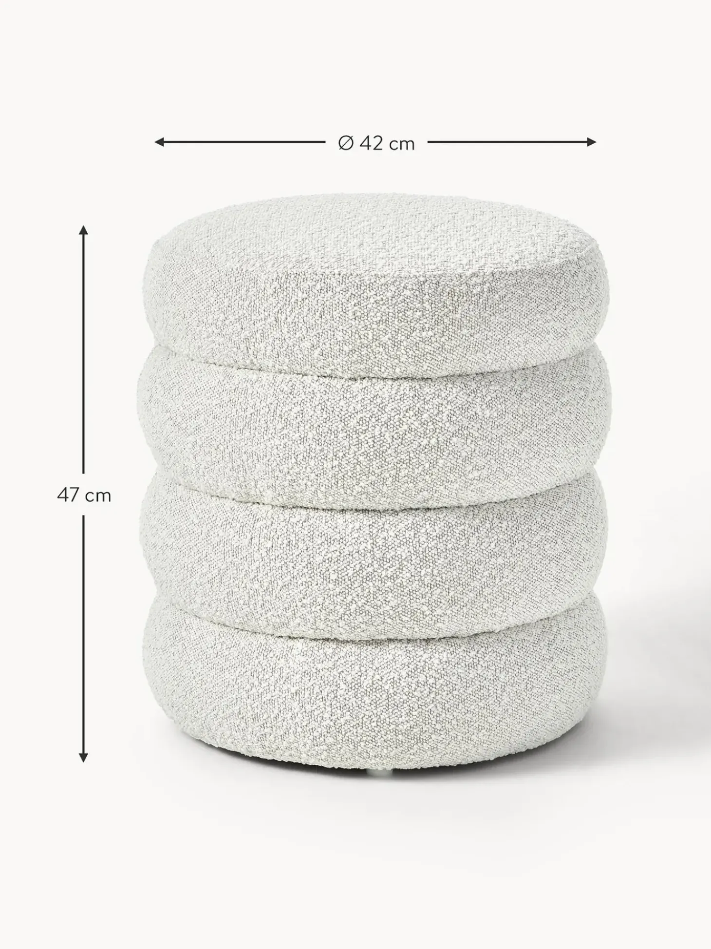 Puf En Tejido Boucle Alto