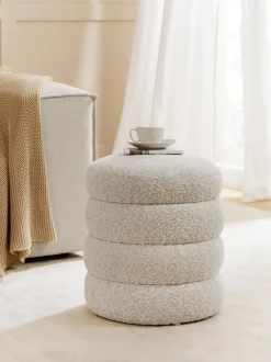 Puf En Tejido Boucle Alto