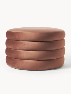 Puf Grande De Terciopelo Alto, Con Espacio De Almacenamiento