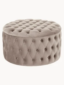 Puf Grande De Terciopelo Chiara, Con Espacio De Almacenamiento