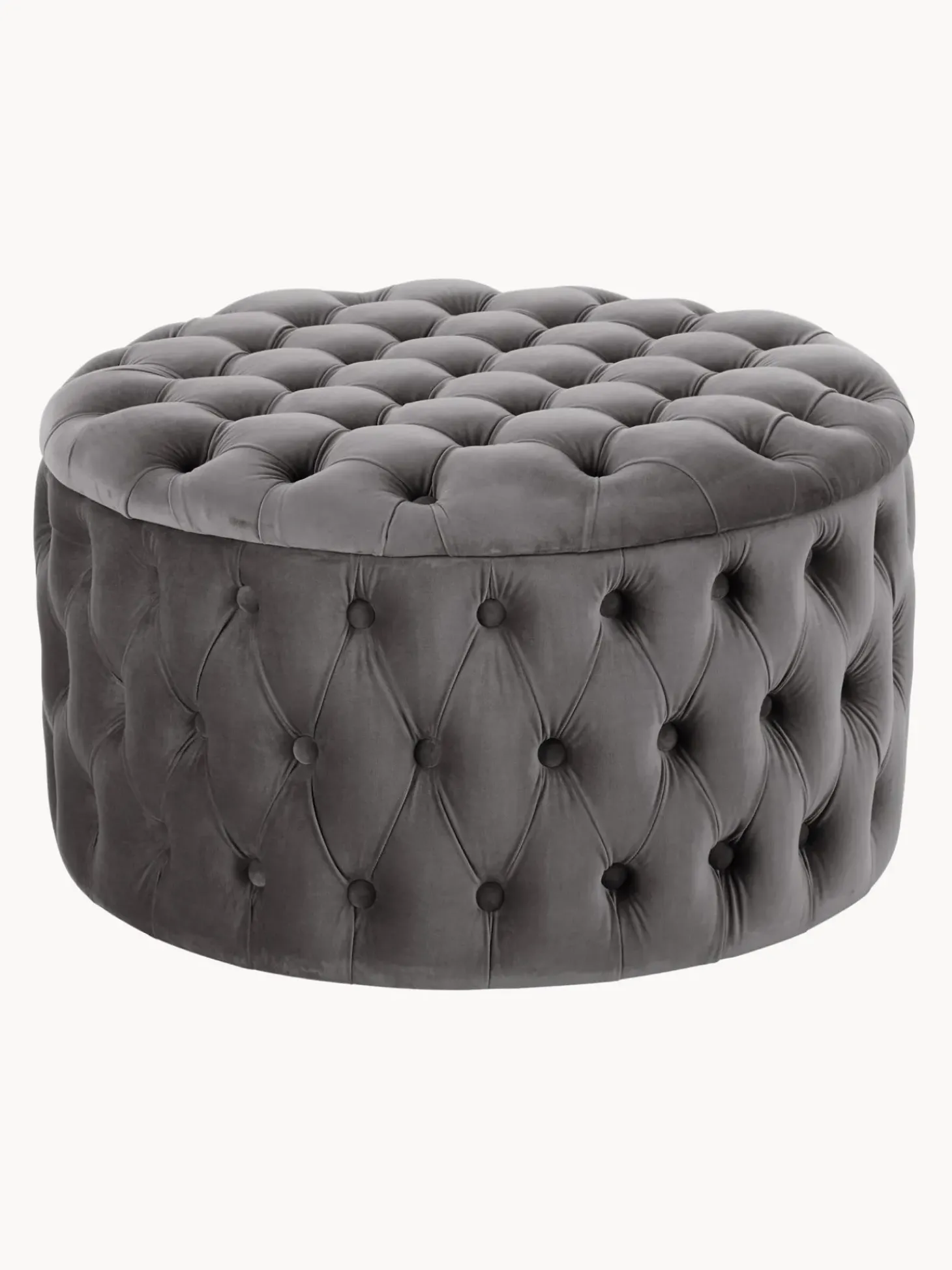Puf Grande De Terciopelo Chiara, Con Espacio De Almacenamiento