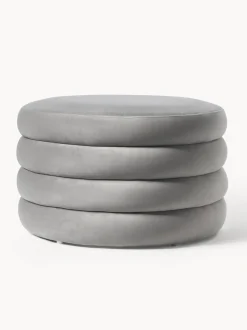 Puf Grande De Terciopelo Alto, Con Espacio De Almacenamiento