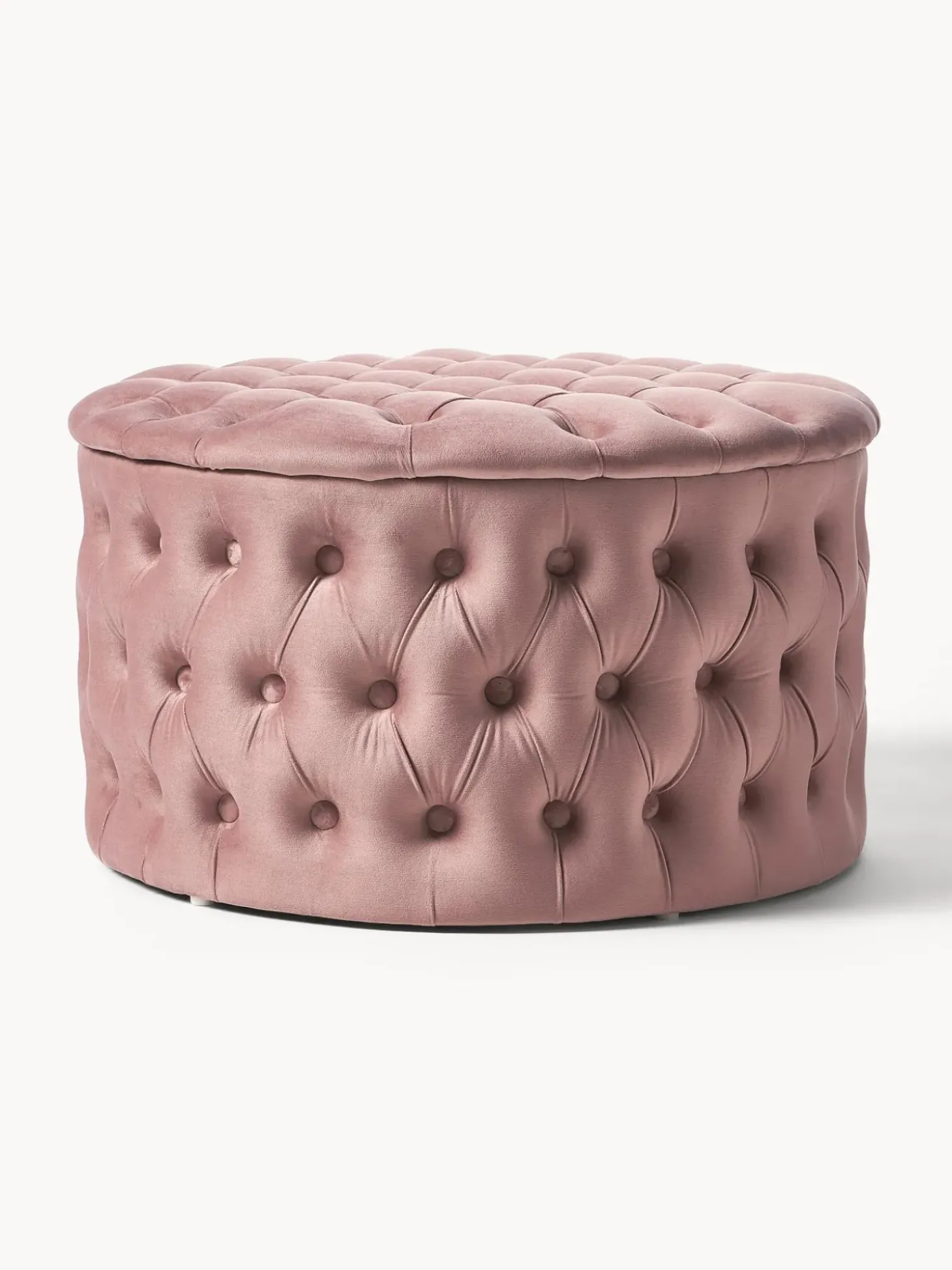 Puf Grande De Terciopelo Chiara, Con Espacio De Almacenamiento