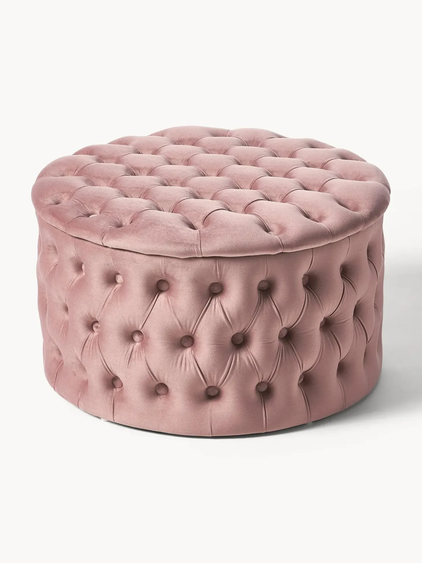 Puf Grande De Terciopelo Chiara, Con Espacio De Almacenamiento