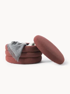 Puf Grande En Tejido Boucle Alto, Con Espacio De Almacenamiento