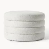 Puf Grande En Tejido Boucle Alto, Con Espacio De Almacenamiento