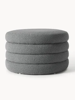 Puf Grande En Tejido Boucle Alto, Con Espacio De Almacenamiento