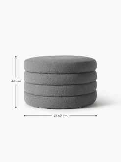 Puf Grande En Tejido Boucle Alto, Con Espacio De Almacenamiento