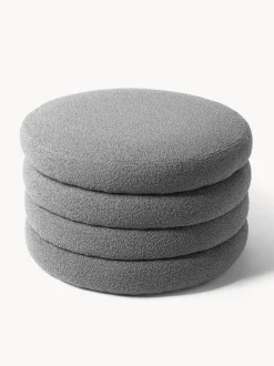 Puf Grande En Tejido Boucle Alto, Con Espacio De Almacenamiento