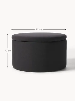 Puf Grande Tapizado Alida, Con Espacio De Almacenamiento