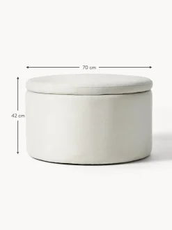 Puf Grande Tapizado Alida, Con Espacio De Almacenamiento