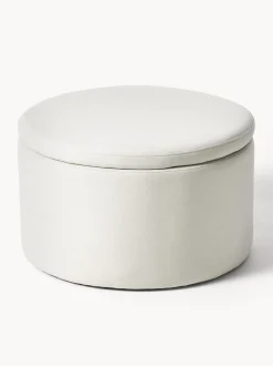 Puf Grande Tapizado Alida, Con Espacio De Almacenamiento