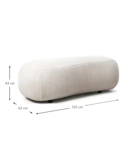 Puf Tapizado En Borreguillo Alba