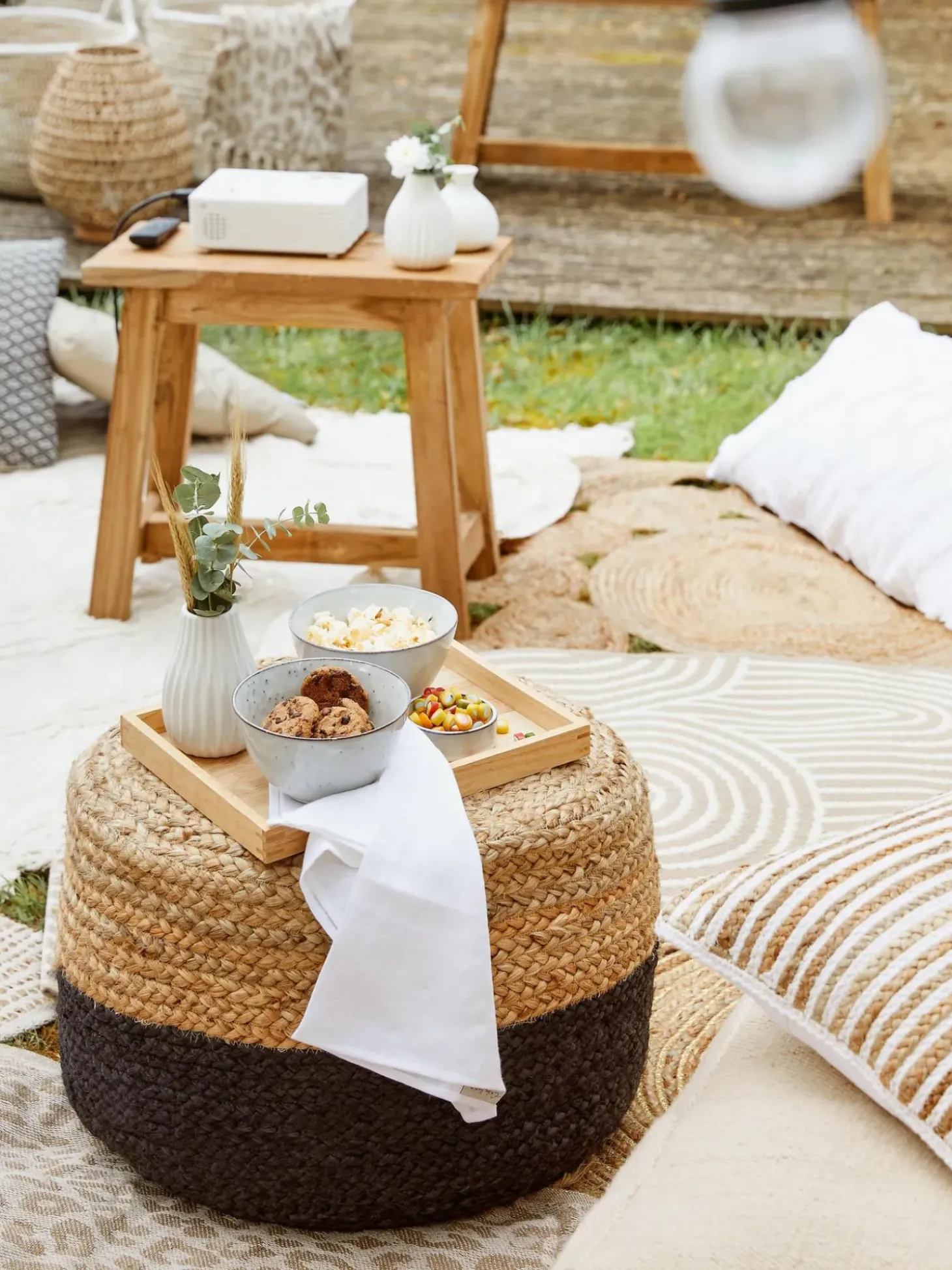 Puff Artesanal De Yute Bono