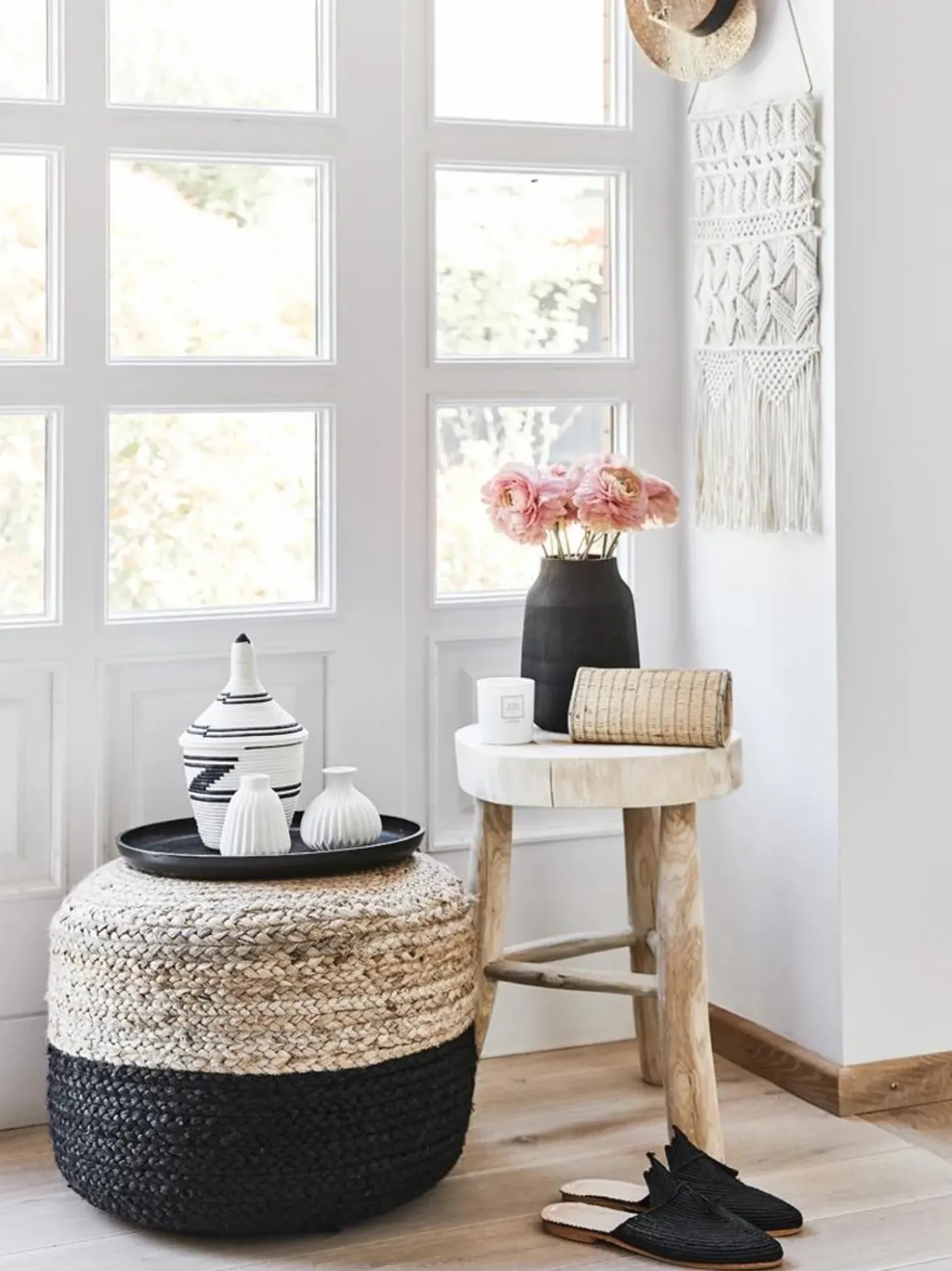 Puff Artesanal De Yute Bono