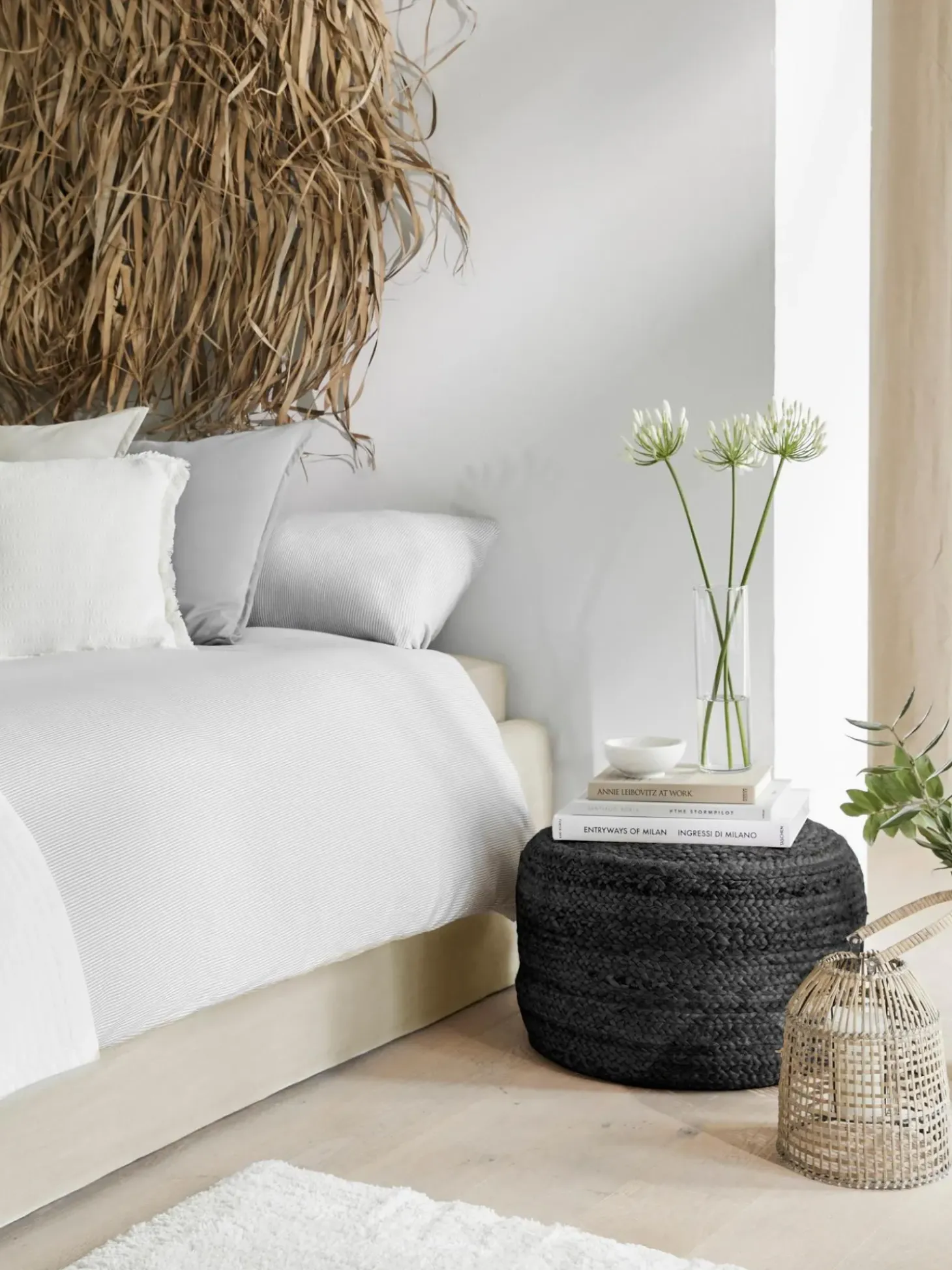 Puff Artesanal De Yute Bono, Estilo Boho