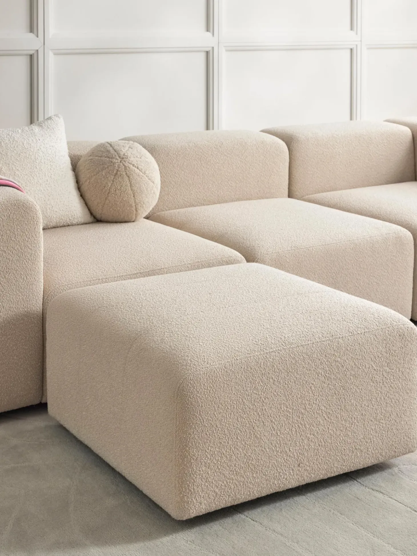 Reposapies Puf Boucle Lena