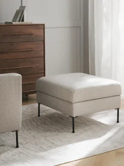 Reposapies Puf Cucita, Con Espacio De Almacenamiento