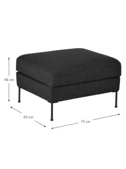 Reposapies Puf Cucita, Con Espacio De Almacenamiento