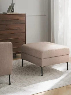 Reposapies Puf Cucita, Con Espacio De Almacenamiento