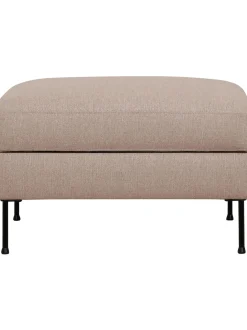 Reposapies Puf Cucita, Con Espacio De Almacenamiento