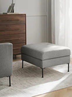 Reposapies Puf Cucita, Con Espacio De Almacenamiento