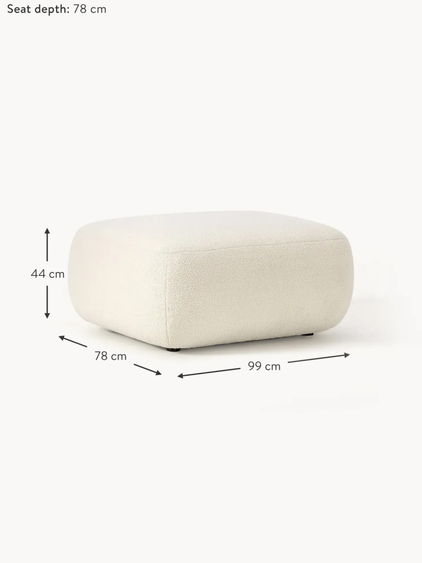 Reposapies Puf De Borreguillo Sofia