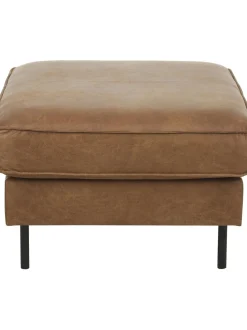 Reposapies Puf De Cuero Reciclado Hunter