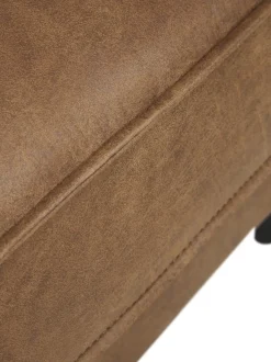 Reposapies Puf De Cuero Reciclado Hunter