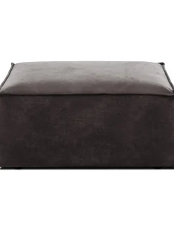 Reposapies Puf De Cuero Reciclado Lennon