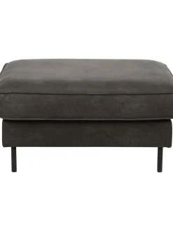 Reposapies Puf De Cuero Reciclado Hunter