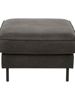 Reposapies Puf De Cuero Reciclado Hunter