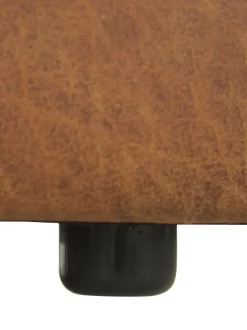 Reposapies Puf De Cuero Reciclado Lennon