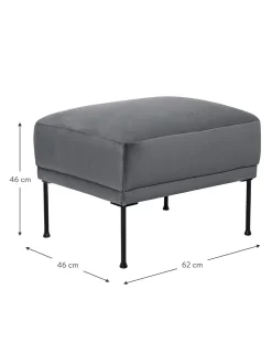 Reposapies Puf De Terciopelo Fluente