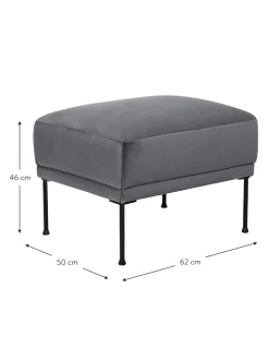 Reposapies Puf De Terciopelo Fluente