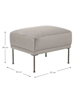 Reposapies Puf De Terciopelo Fluente