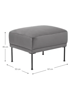 Reposapies Puf De Terciopelo Fluente