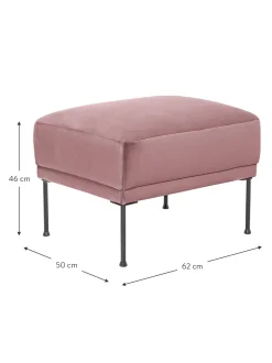 Reposapies Puf De Terciopelo Fluente