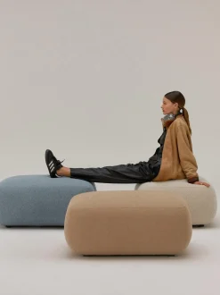 Reposapies Puf En Tejido Boucle Sofia