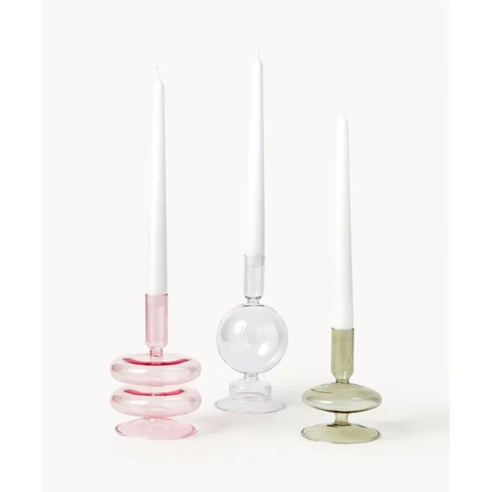 Set De Candelabros Con Forma Organica Clea, 3 Uds.