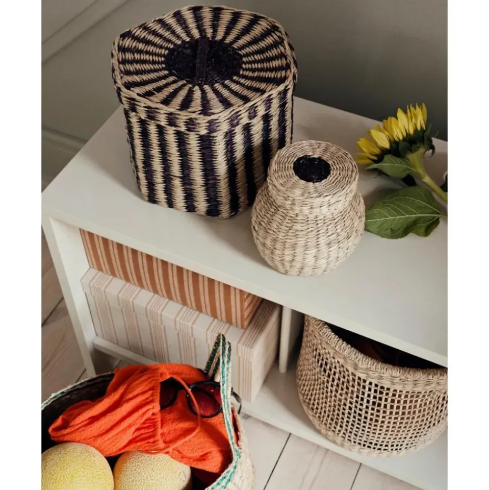 Set De Cestas Artesanales De Jacinto De Agua Polly, 3 Uds.