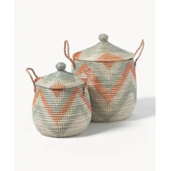 Set De Cestas Con Tapadera Mija, 2 Uds.