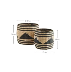 Set De Cestas De Jacinto De Agua Pyramid, 2 Uds.