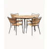 Set De Comedor Para Exterior De Madera Teca Ellen, 5 Pzas.