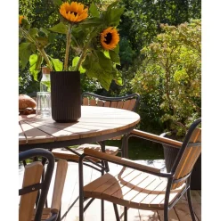 Set De Comedor Para Exterior De Madera Teca Ellen, 5 Pzas.