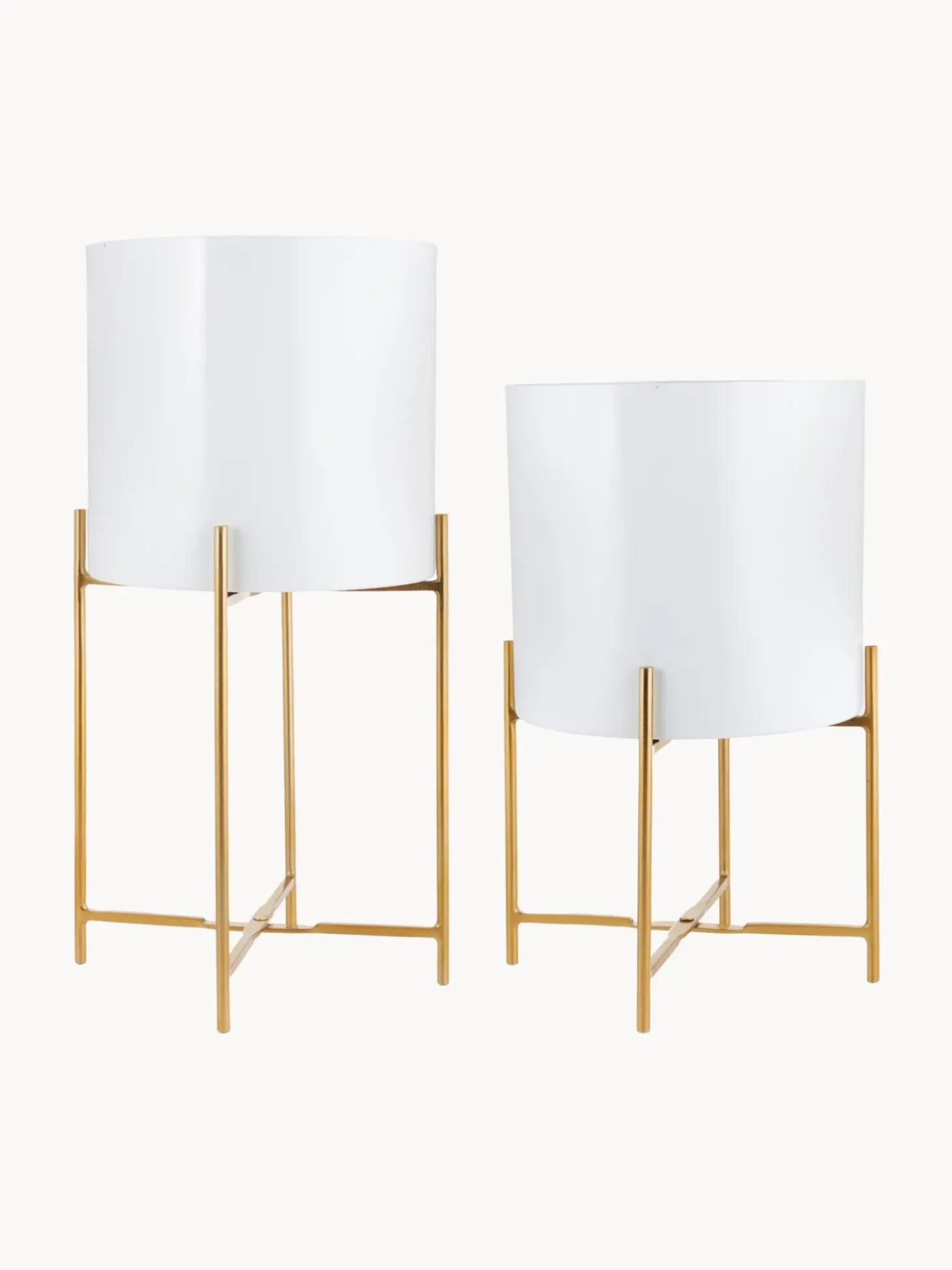 Set De Maceteros De Metal Mina, 2 Uds.