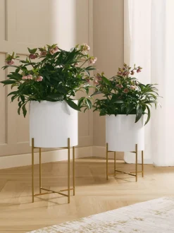 Set De Maceteros De Metal Mina, 2 Uds.