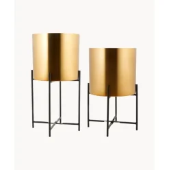 Set De Maceteros De Metal Mina, 2 Uds.